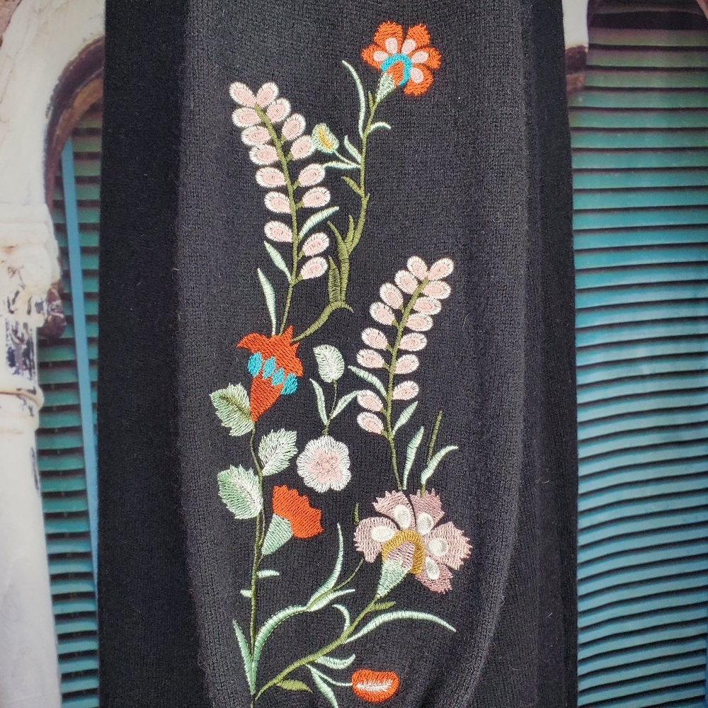 Embroidered 100% Cashmere Duster from Charter Club